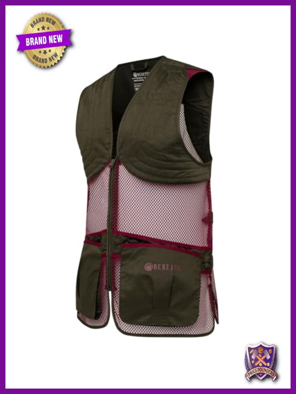 Unisex Full Mesh Shooting Vest Breathable Lightweight Competition Cartridge